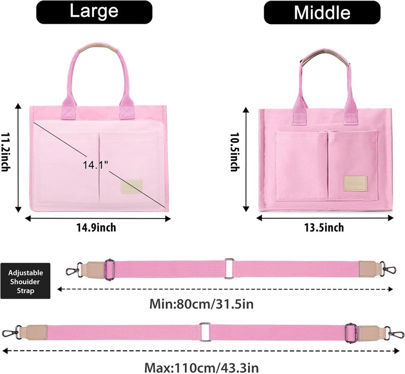GASSDA Tote Bags for Women Canvas Tote Purse Crossbody with Pockets Top Handle Shoulder Satchel Bag for Women - Image 4